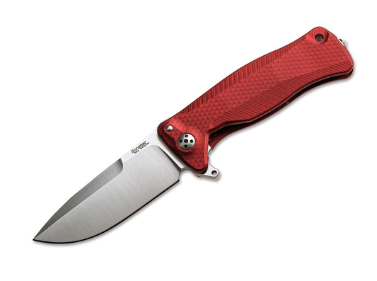 Briceag SR-11 Aluminium Red Satin LionSteel- Lama Sleipner, Prindere Sigura