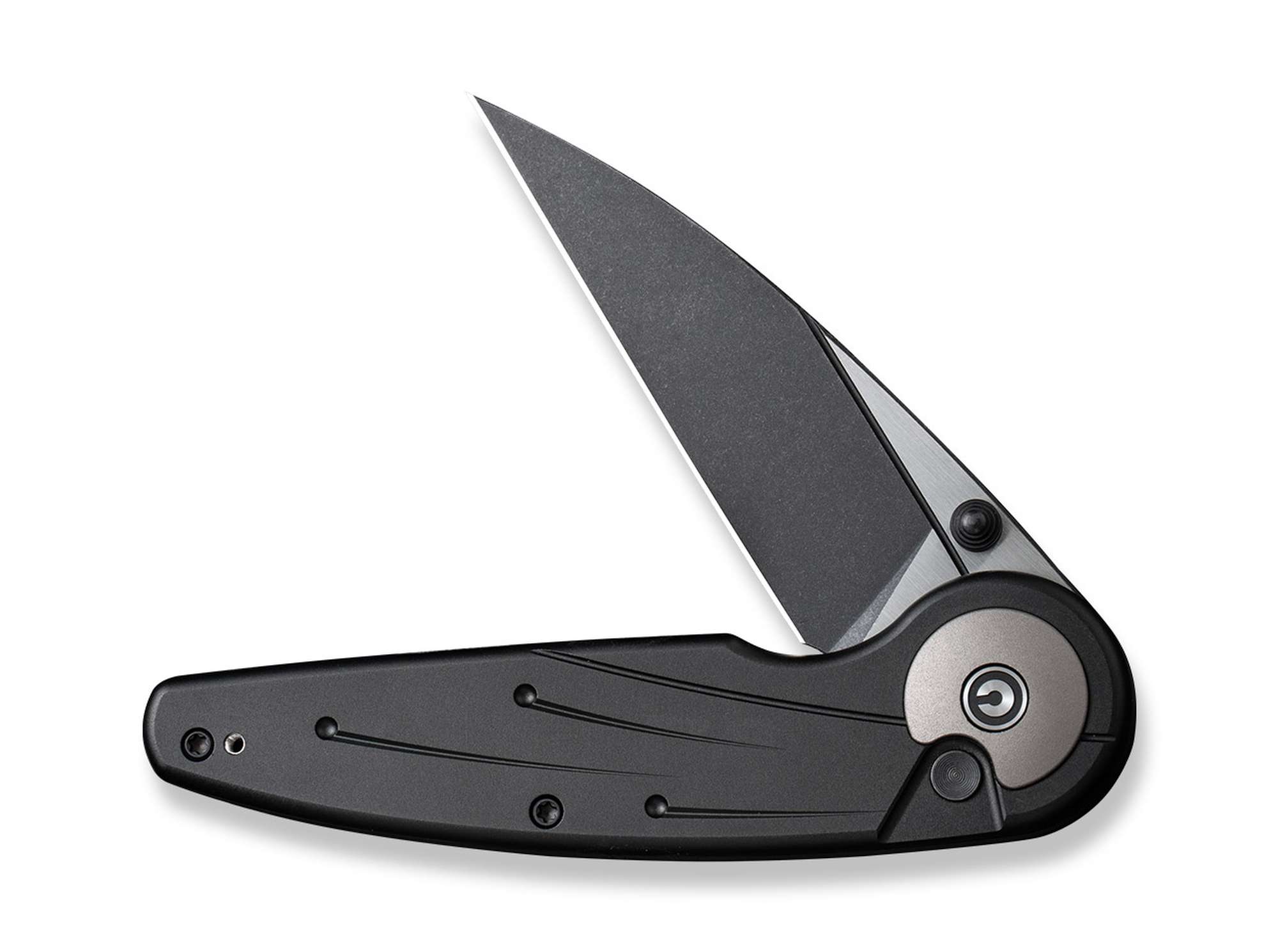 Briceag Starflare Aluminum Black CIVIVI- Lama Nitro-V, Blocare Button Lock