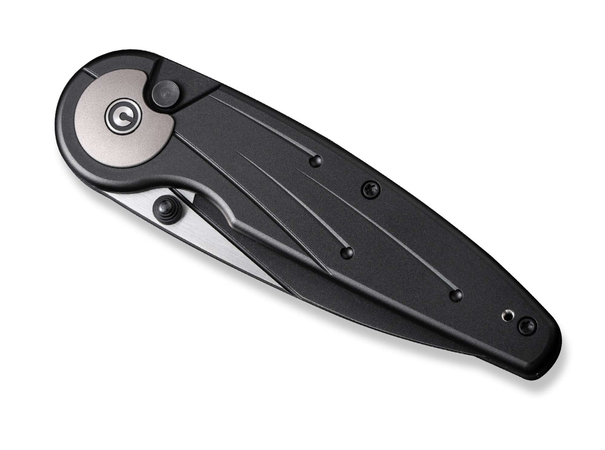 Briceag Starflare Aluminum Black CIVIVI- Lama Nitro-V, Blocare Button Lock