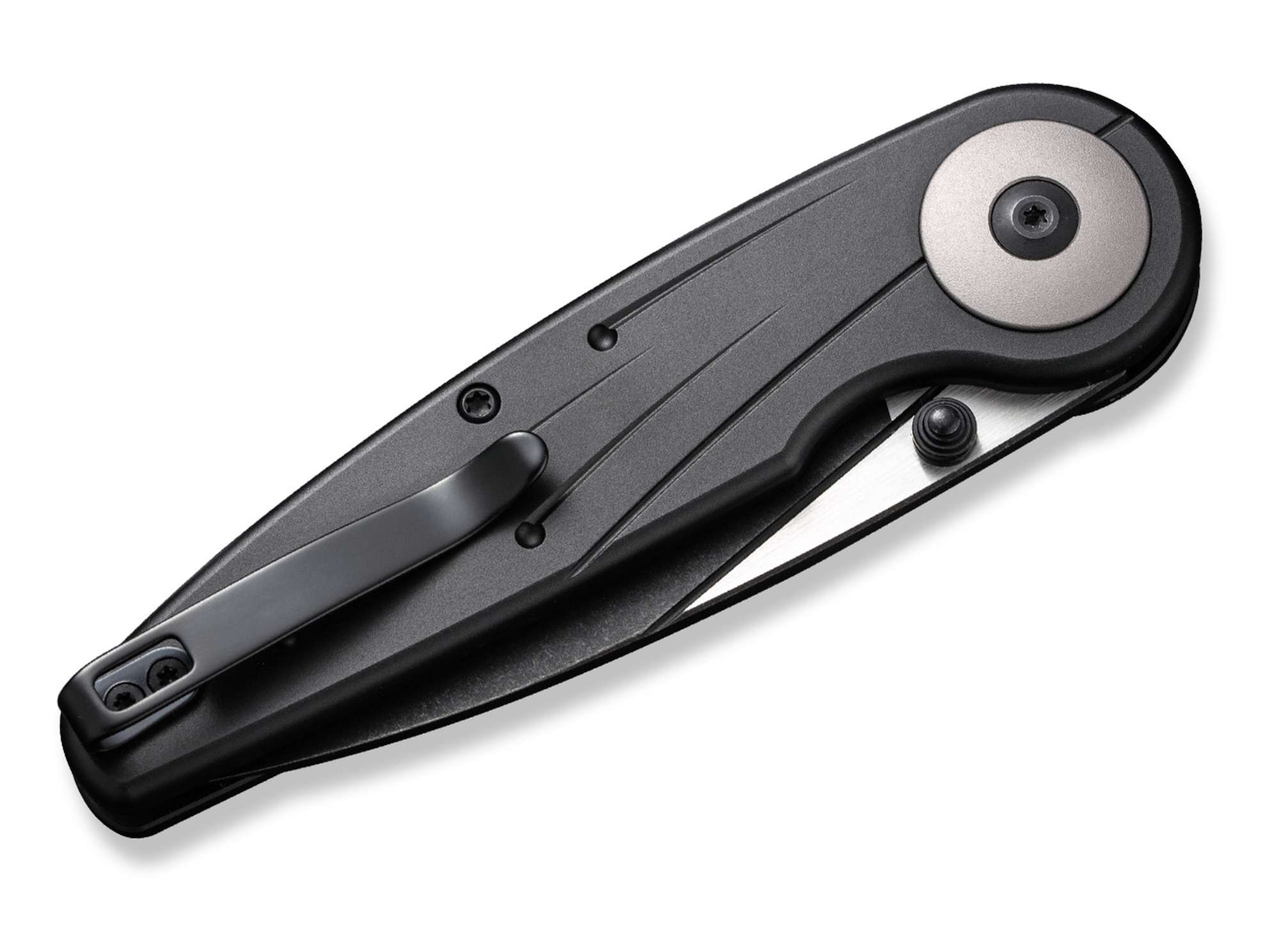 Briceag Starflare Aluminum Black CIVIVI- Lama Nitro-V, Blocare Button Lock