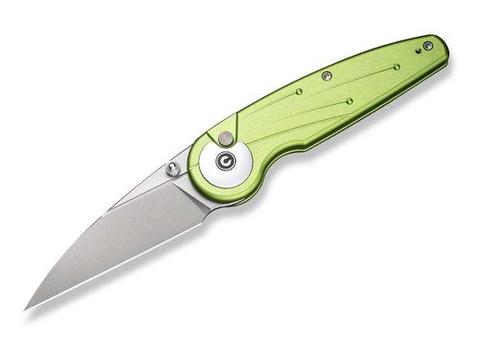 Briceag Starflare Aluminum Lime Green CIVIVI- Design Dinamic, Mecanism Button Lock