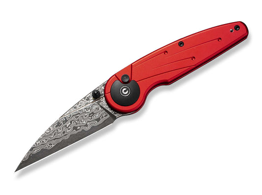 Briceag Starflare Aluminum Red Damascus CIVIVI- EDC, Lama Damascus