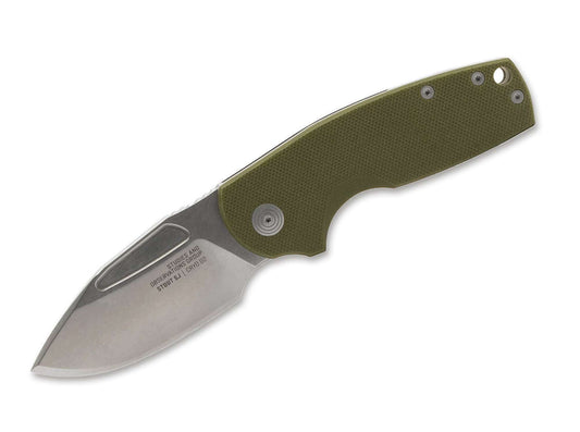 Briceag Stout SJ OD G10 Stonewash SOG- Lama CRYO D2, Maner G10 Verde