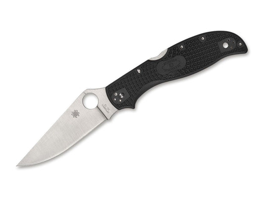 Briceag Stretch 2 XL Lightweight Black PlainEdge Spyderco- Usor, Negru