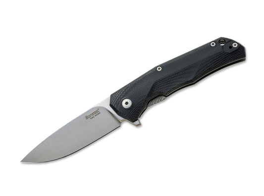 Briceag T.R.E. G10 LionSteel- Maner G10 Negru, Sistem Framelock