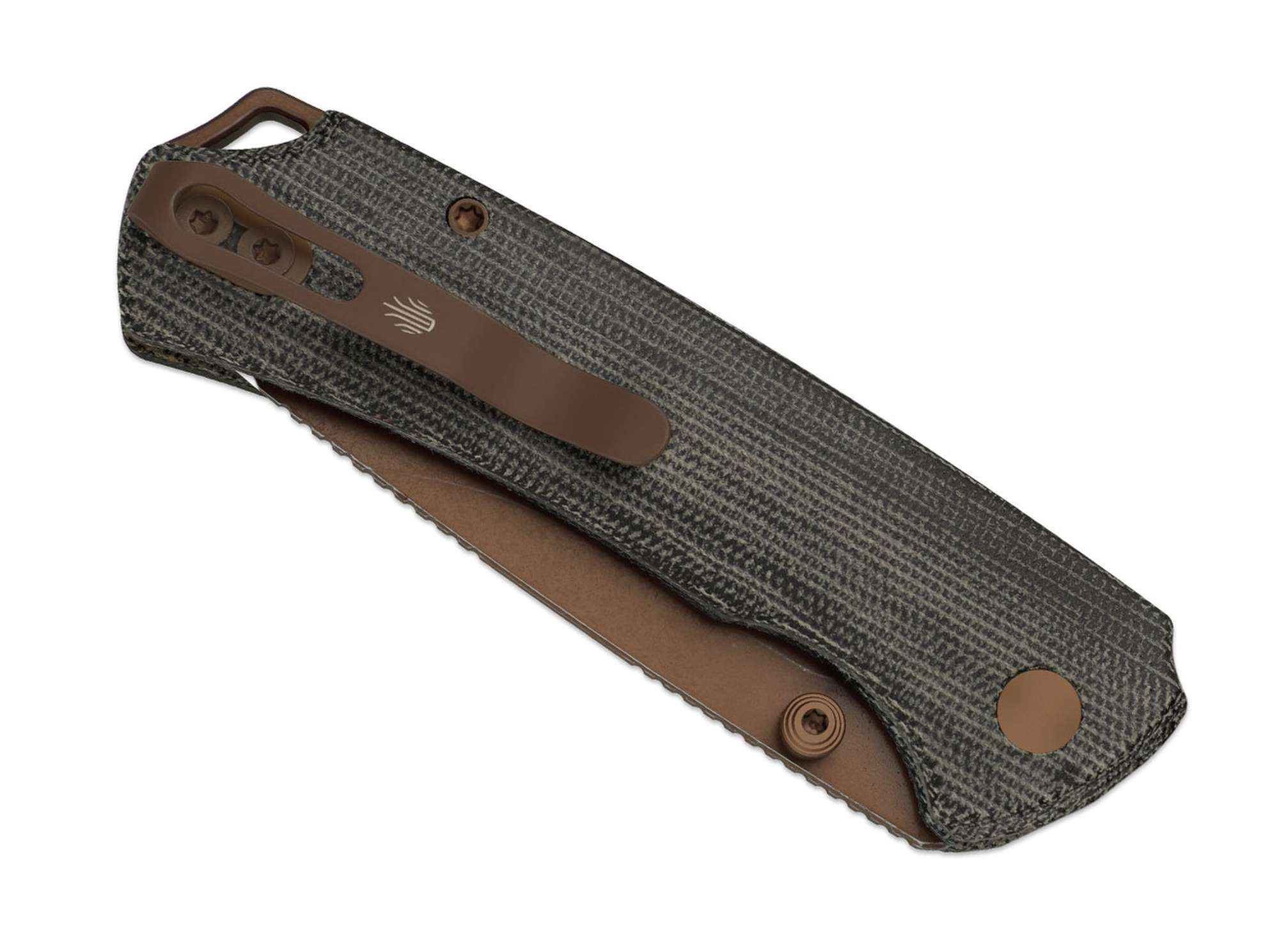 Briceag T1 BD Kizer- Lama Nitro-V, Maner Micarta Gri