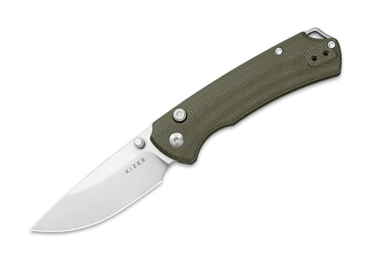 Briceag T1 BD Nitro-V Green Micarta Kizer- Lama Nitro-V, Maner Micarta