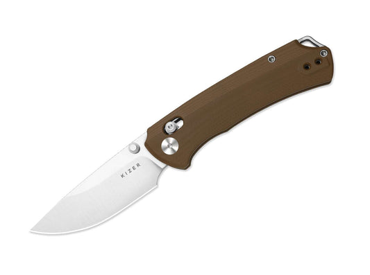 Briceag T1 CD Nitro-V Brown G10 Kizer- Lama Nitro-V, Maner G10 Maro