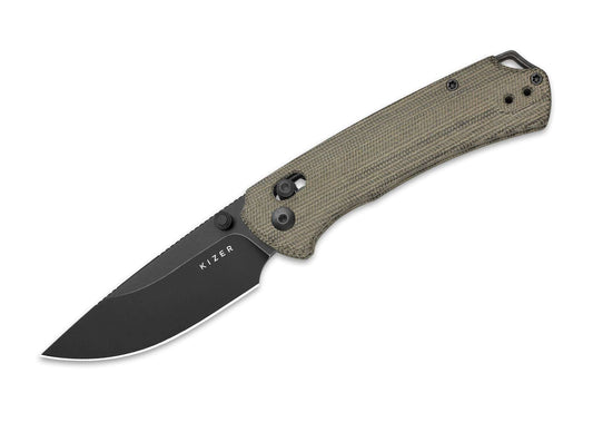 Briceag T1 CD Nitro-V Micarta Stonewash Kizer- Lama Nitro-V, Maner Micarta