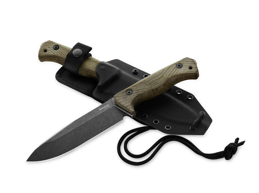 Briceag T6 Micarta Green BB LionSteel- Lamă Acoperită, Mâner Micarta Verde