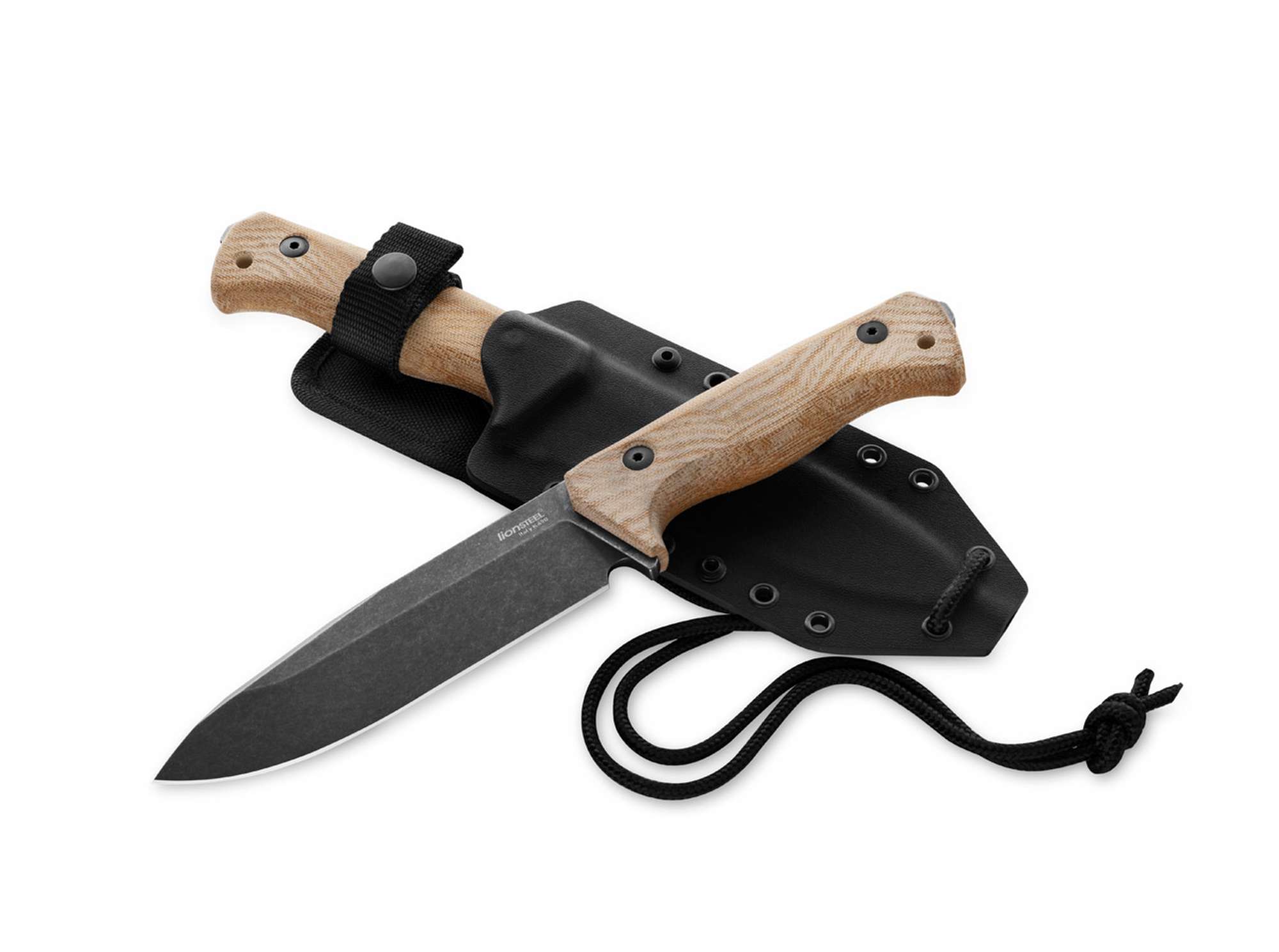 Briceag T6 Micarta Natural BB LionSteel- Lama Acoperita, Maner Micarta