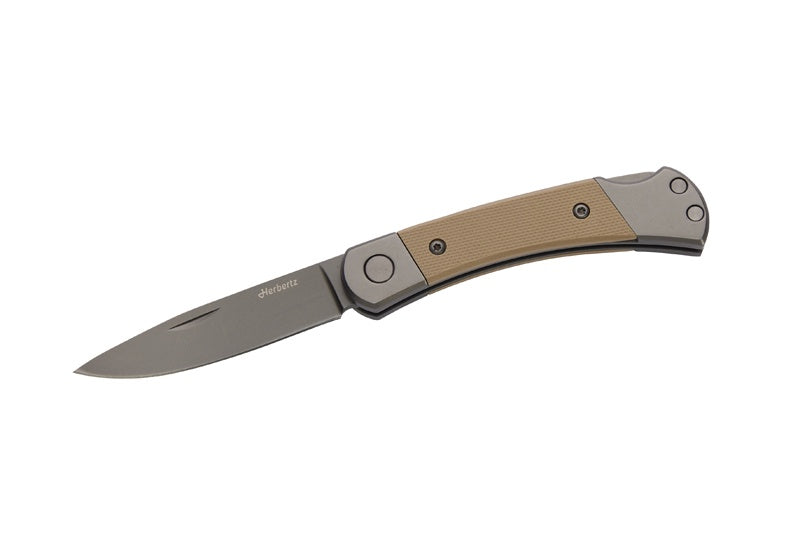 Briceag Tacti Grey D2 Small Sand Herbertz - Oțel D2, Mâner Plastic