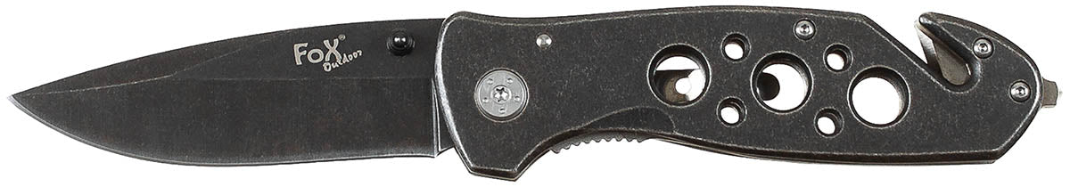 Briceag Tactic Einhand Stonewashed FoxOutdoor - Linerlock, Spărgător Geam