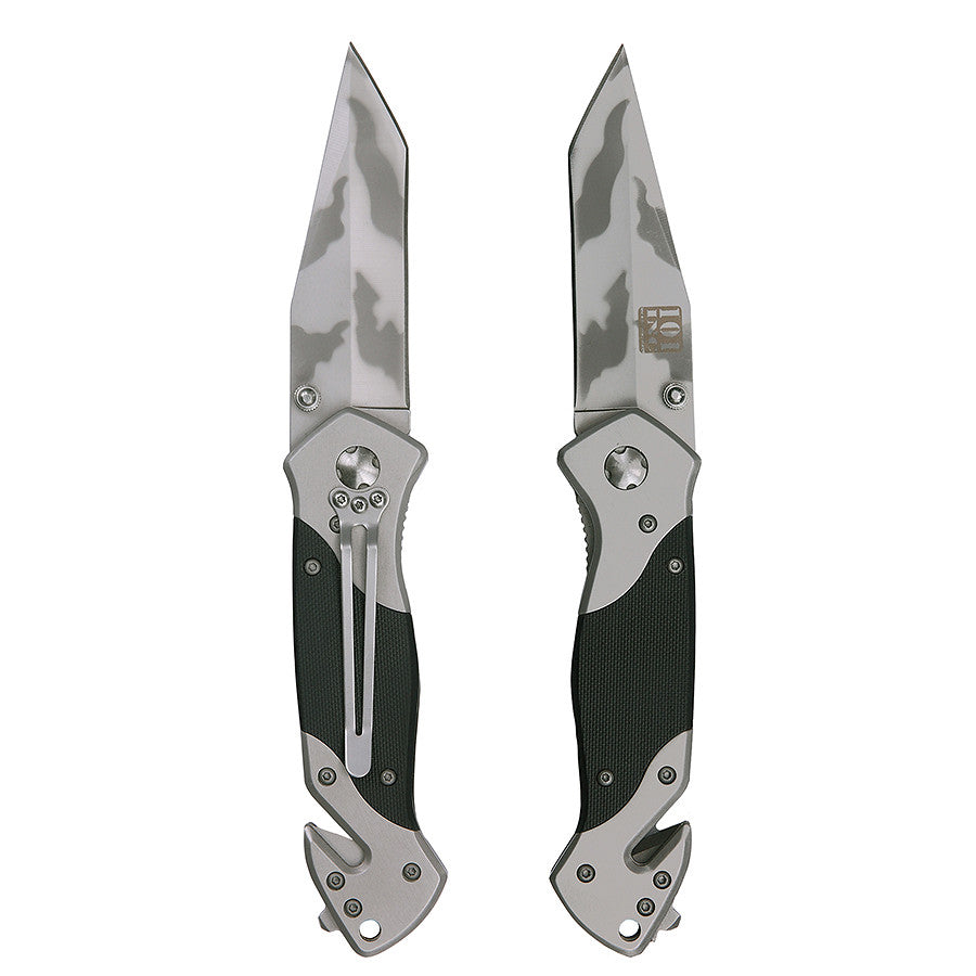 Briceag Tactic Mes + Clip H254G10 Negru - Utilitate Extremă în Teren