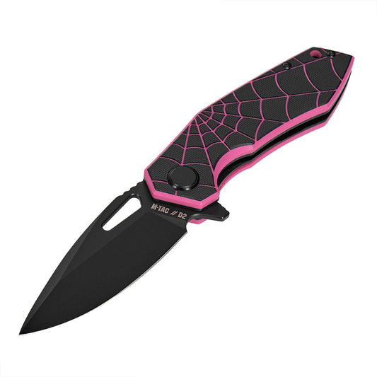 Briceag Tactic Pliabil Type 12 „Spider Web” M-Tac - Black/Pink