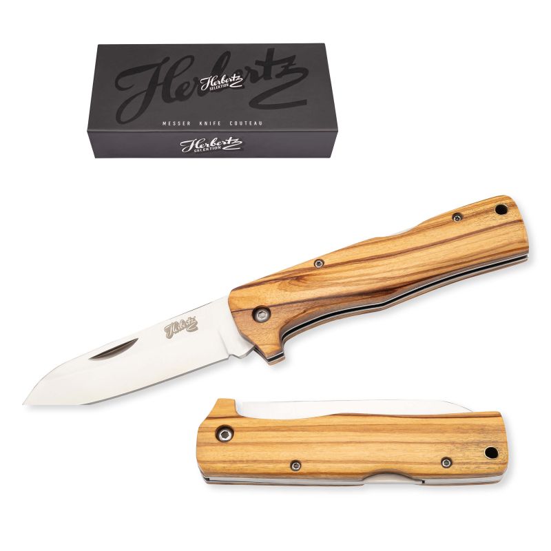 Briceag Taschenmesser Olivenholz Herbertz Selektion - Oțel 440A, Mâner Oliv, Backlock