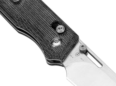 Briceag Task Micarta Black Kizer- Lama Sheepfoot 154CM, Maner Micarta Negru