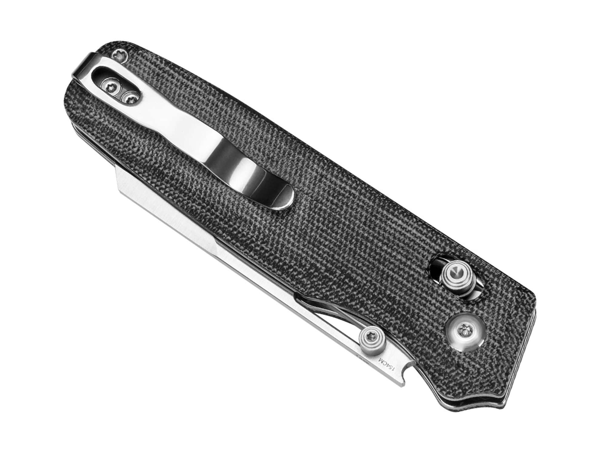 Briceag Task Micarta Black Kizer- Lama Sheepfoot 154CM, Maner Micarta Negru