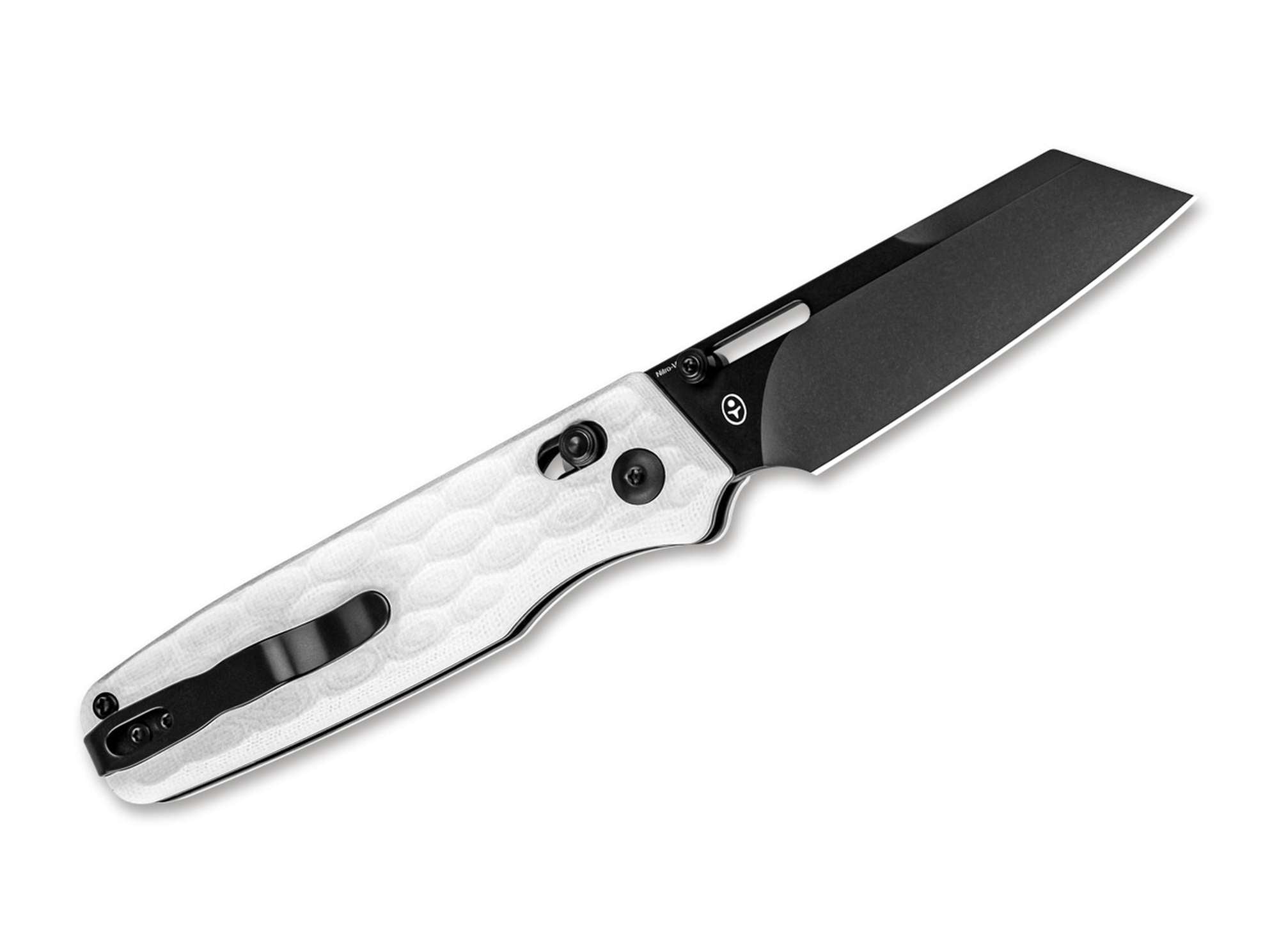 Briceag Task Nitro-V G10 White Black Blade Kizer- Lama Nitro-V, Maner G10 Alb
