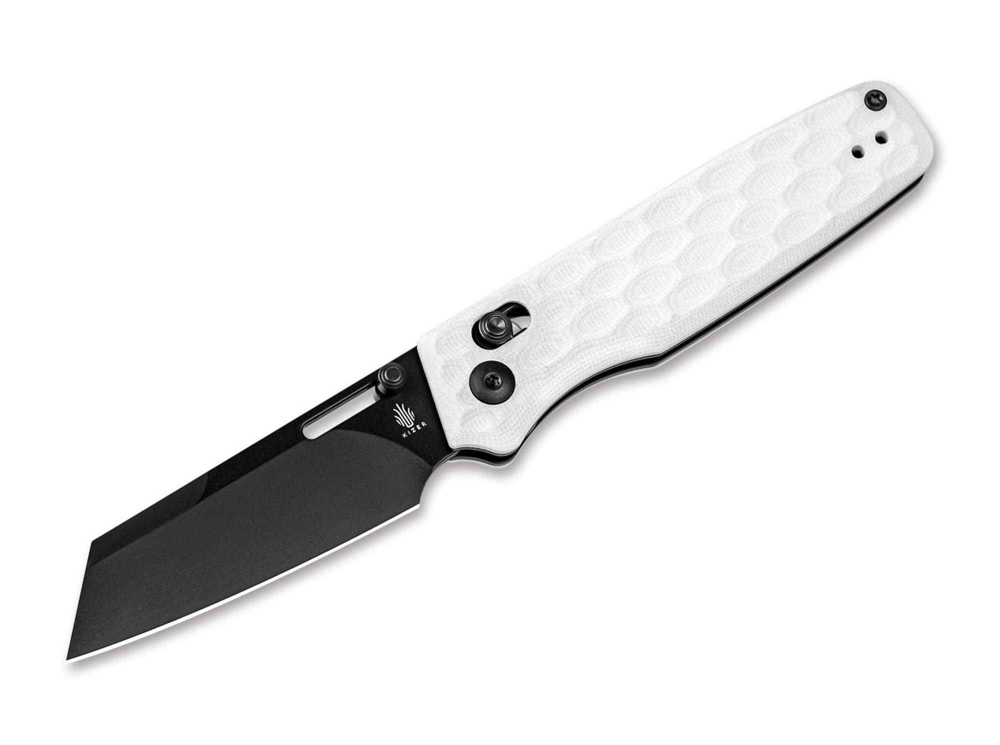 Briceag Task Nitro-V G10 White Black Blade Kizer- Lama Nitro-V, Maner G10 Alb