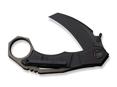 Briceag Tayra M390 Black & Bronze Ti Black Stonewashed WE Knife- Lama M390, Maner Titan