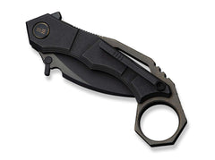 Briceag Tayra M390 Black & Bronze Ti Black Stonewashed WE Knife- Lama M390, Maner Titan