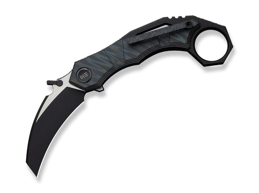 Briceag Tayra M390 Tiger Stripe Ti Black Stonewashed WE Knife- Lama M390, Maner Titan