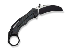 Briceag Tayra M390 Tiger Stripe Ti Black Stonewashed WE Knife- Lama M390, Maner Titan