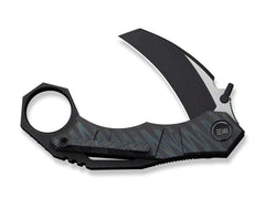 Briceag Tayra M390 Tiger Stripe Ti Black Stonewashed WE Knife- Lama M390, Maner Titan