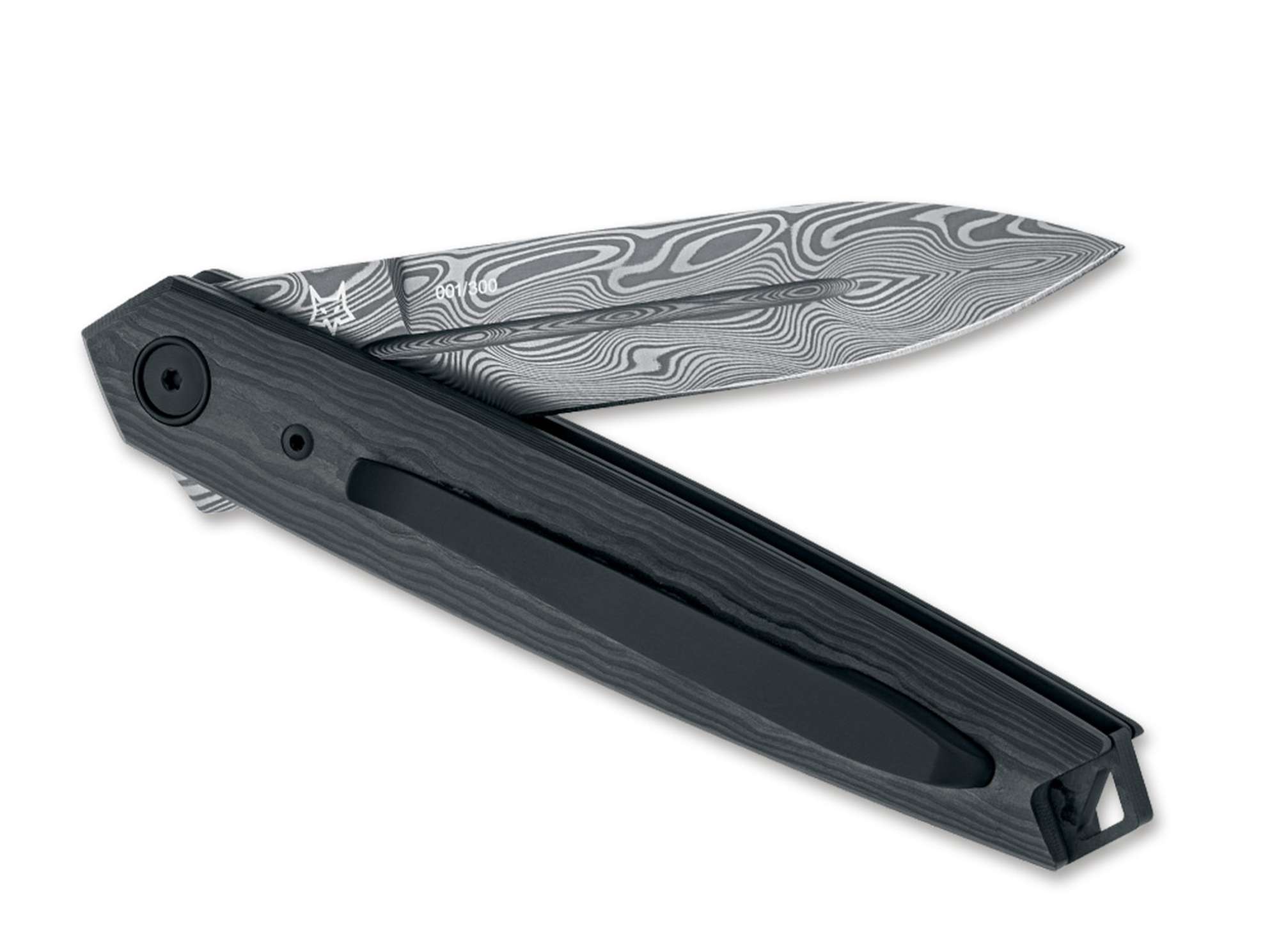 Briceag Terzuola Pacifico Damascus Black Camo CF Fox Knives- EDC, Fiabil