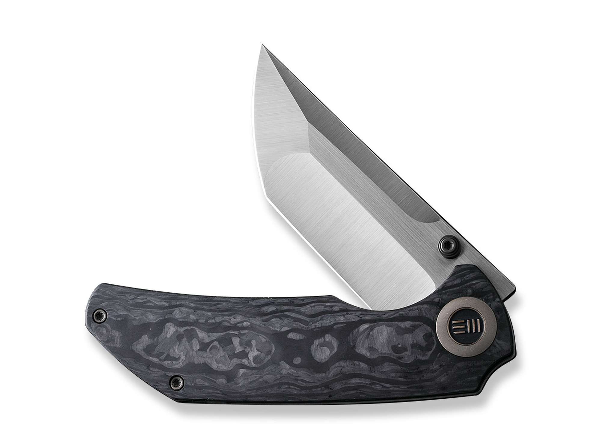 Briceag Thug XL Shredded Carbon Titan WE Knife- Lama CPM-20CV, Maner Titan/Carbon