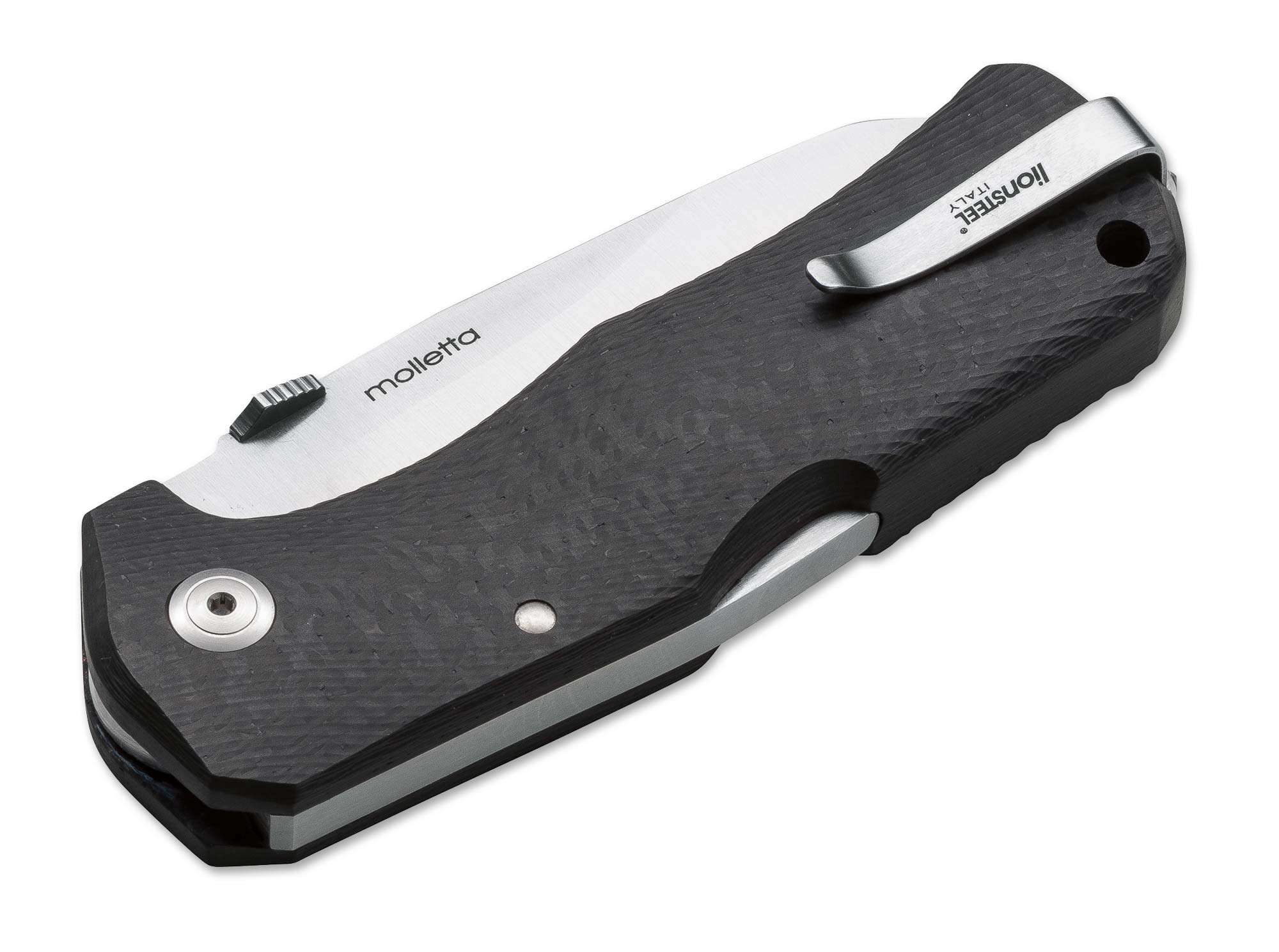 Briceag TM1 Carbon LionSteel- Maner Fibra de Carbon, Sistem Backlock