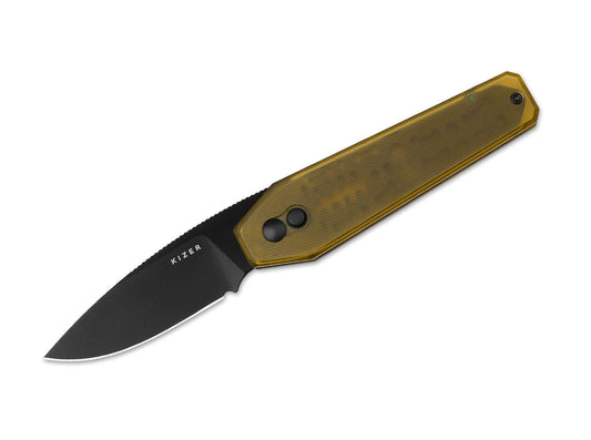 Briceag Tomb Nitro-V Black PVD PEI Kizer- Lama Nitro-V, Mecanism Button Lock