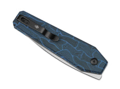 Briceag Tomb Nitro-V Blue & Black Damascus G10 Kizer- Lama Nitro-V, Blocare Button Lock