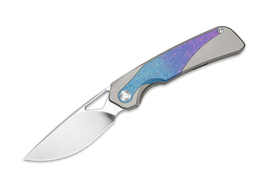 Briceag Topsail S45VN Blue Crystallized Ti Kizer- Lama S45VN, Maner Titan Cristalizat