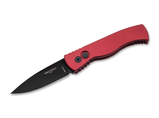Briceag TR-2 T203 Red Aluminum Pro-Tech- Maner Aluminiu Rosu, Deschidere Automata