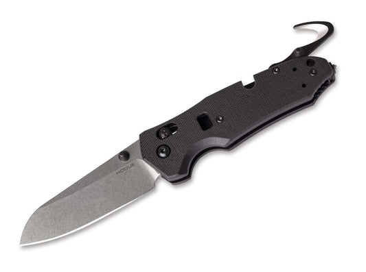 Briceag Trauma First Response Tool 3.4 G10 Solid Black Stone Tumbled Hogue- EDC, Util