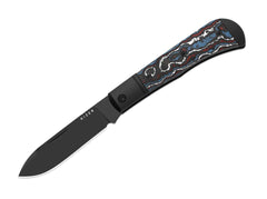 Briceag Trestle D S90V Black Aluminum & CF DLC Kizer- Lama S90V, Maner Aluminiu & CF