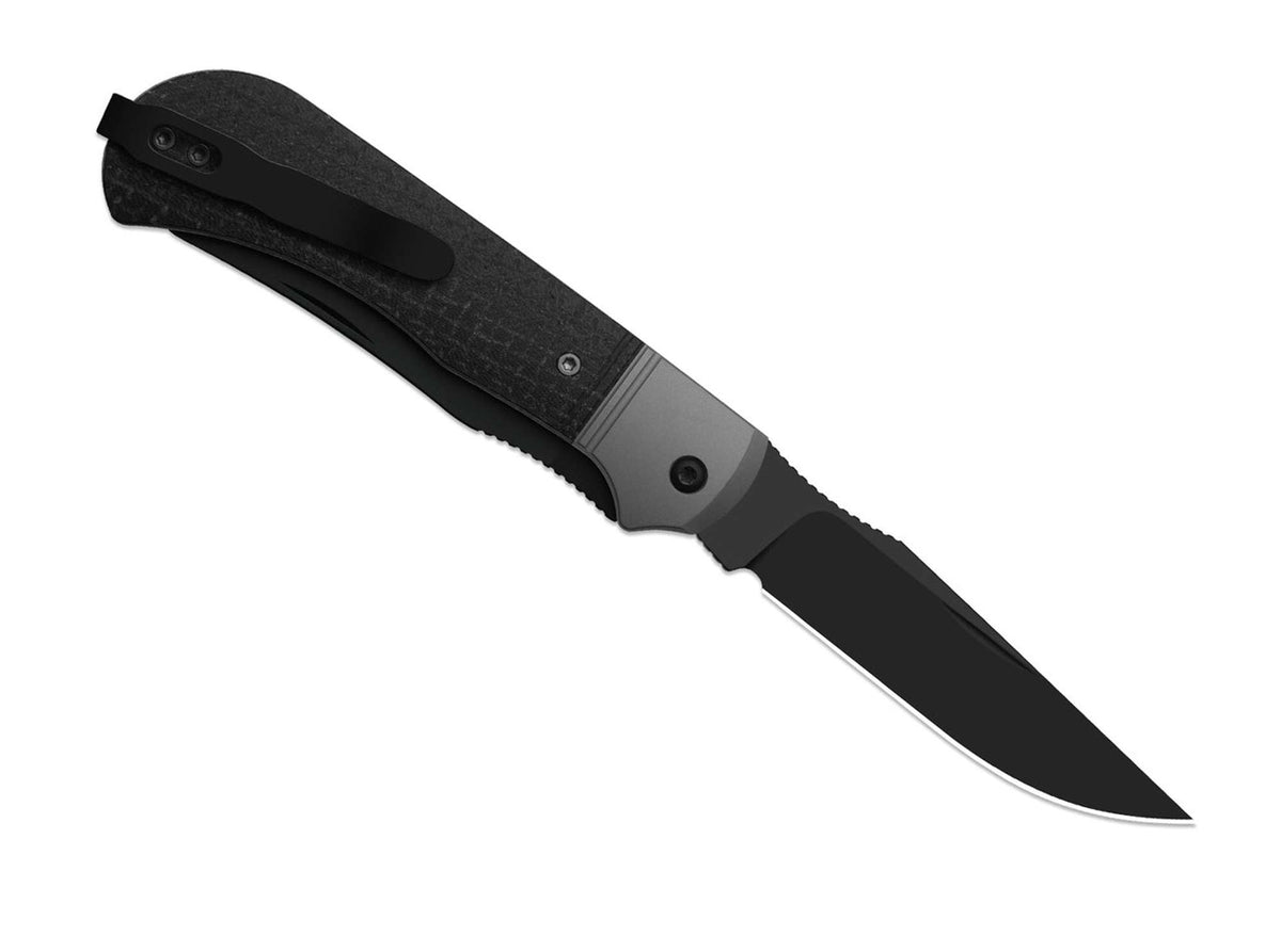 Briceag Trestle TP AirTi Kizer Negru – 2 Lame Oțel BD1N, Mâner Aluminiu - poza 3