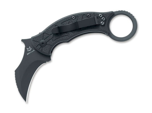 Briceag Tribal K G10 All Black Fox Knives- Design Karambit, Maner G10