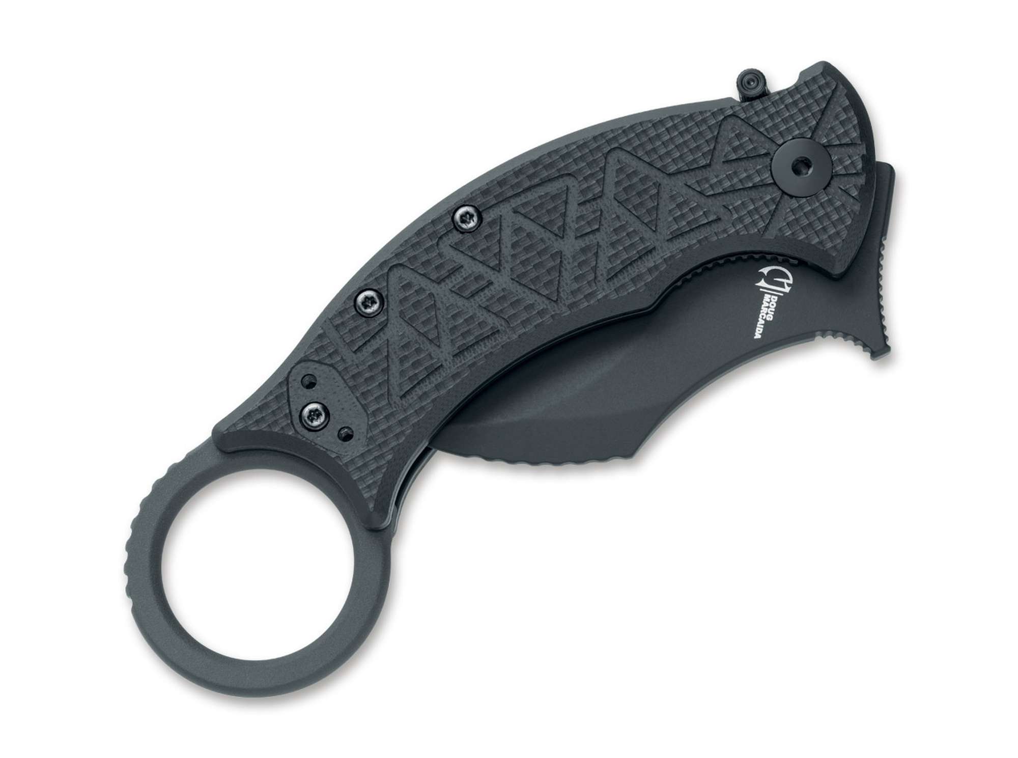 Briceag Tribal K G10 All Black Fox Knives- Design Karambit, Maner G10