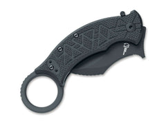 Briceag Tribal K G10 All Black Fox Knives- Design Karambit, Maner G10