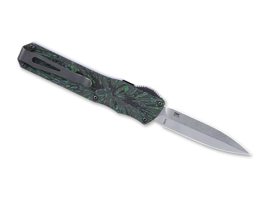 Briceag Twist Tighe Compact Automatic Green CRKT- Maner Camuflaj, Mecanism OTF