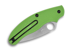 Briceag UK Pen Knife Salt Green LC200N PlainEdge Spyderco- Verde, Slim