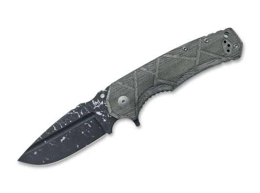 Briceag Uro Folder Micarta OD Green Fox Knives- Lama Niolox Masiva, Linerlock Fiabil