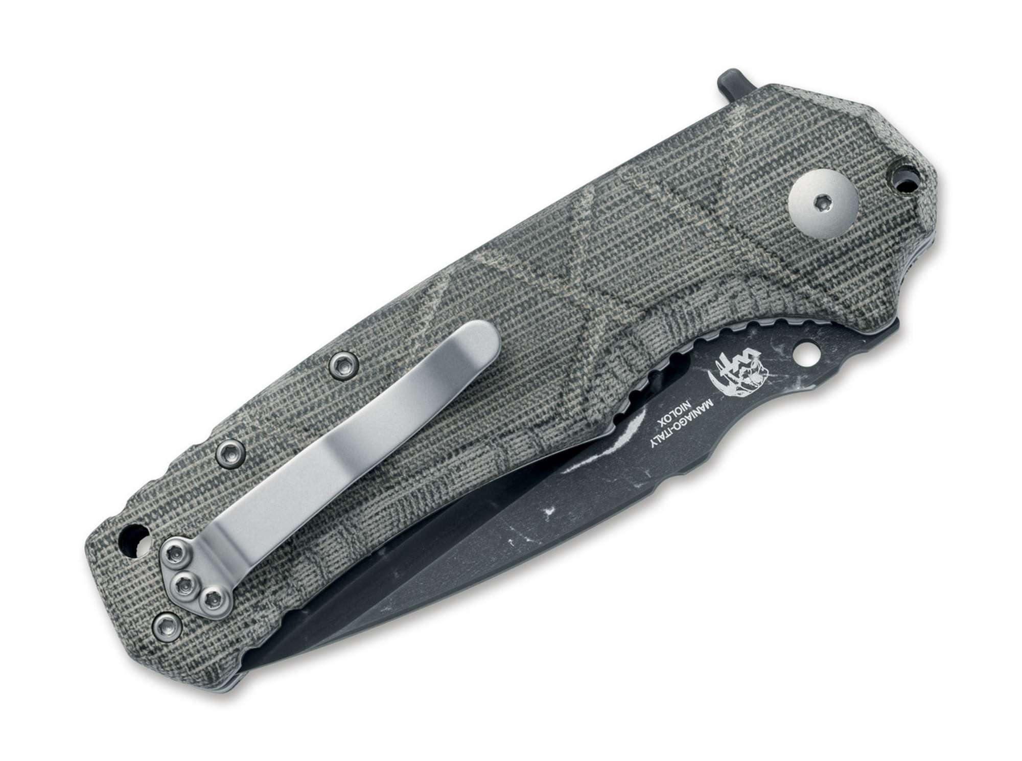 Briceag Uro Folder Micarta OD Green Fox Knives- Lama Niolox Masiva, Linerlock Fiabil