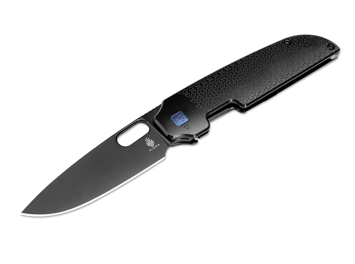 Briceag Varatas Titanium Black Kizer- Maner Titan Negru, Lama CPM-S-35VN
