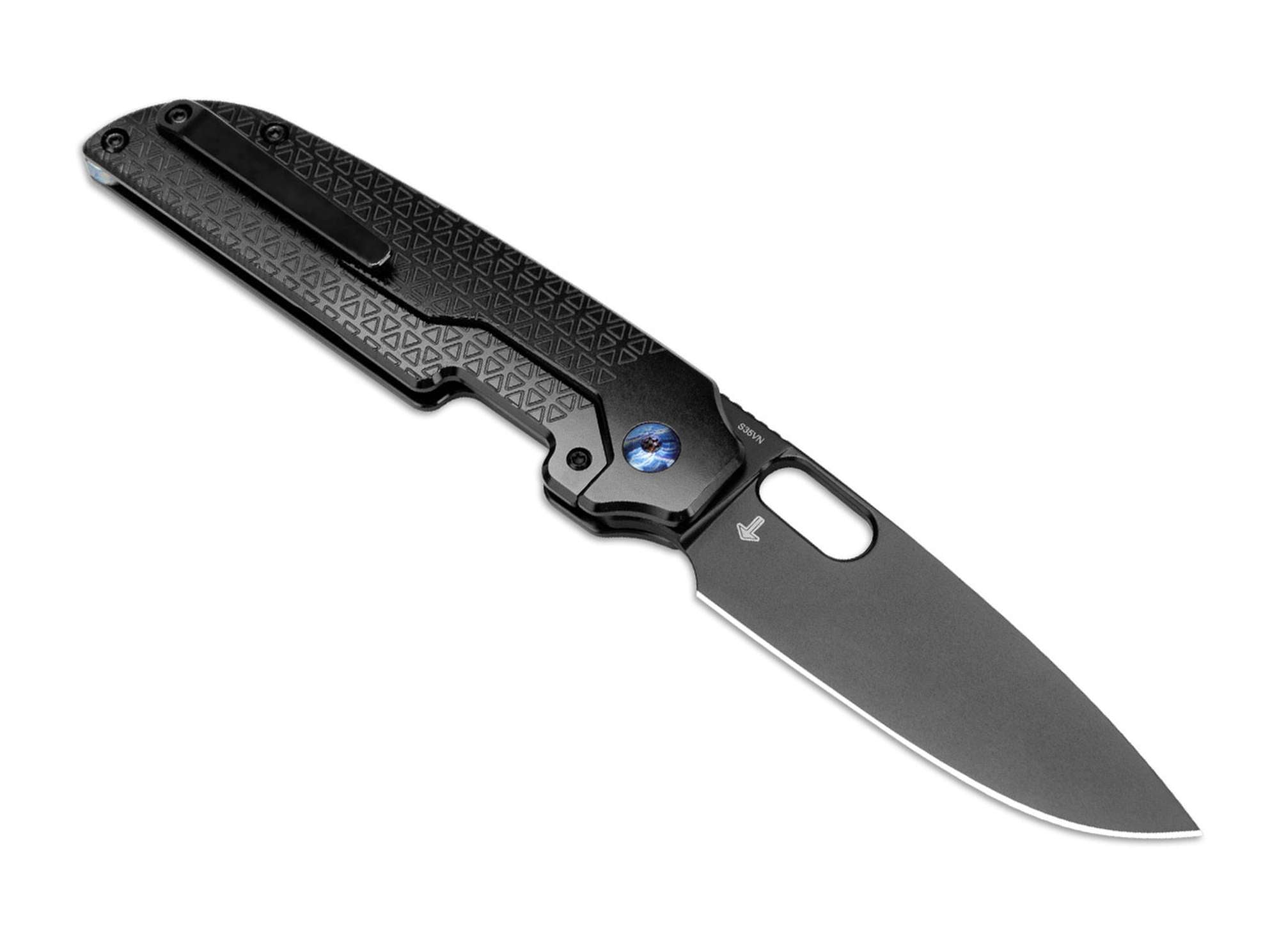 Briceag Varatas Titanium Black Kizer- Maner Titan Negru, Lama CPM-S-35VN