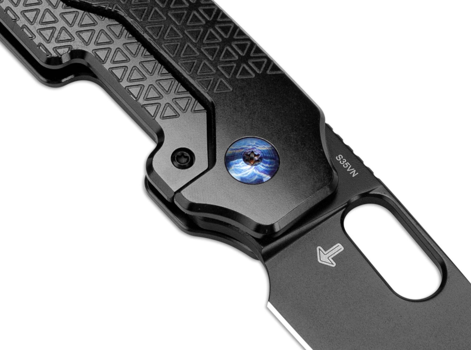Briceag Varatas Titanium Black Kizer- Maner Titan Negru, Lama CPM-S-35VN