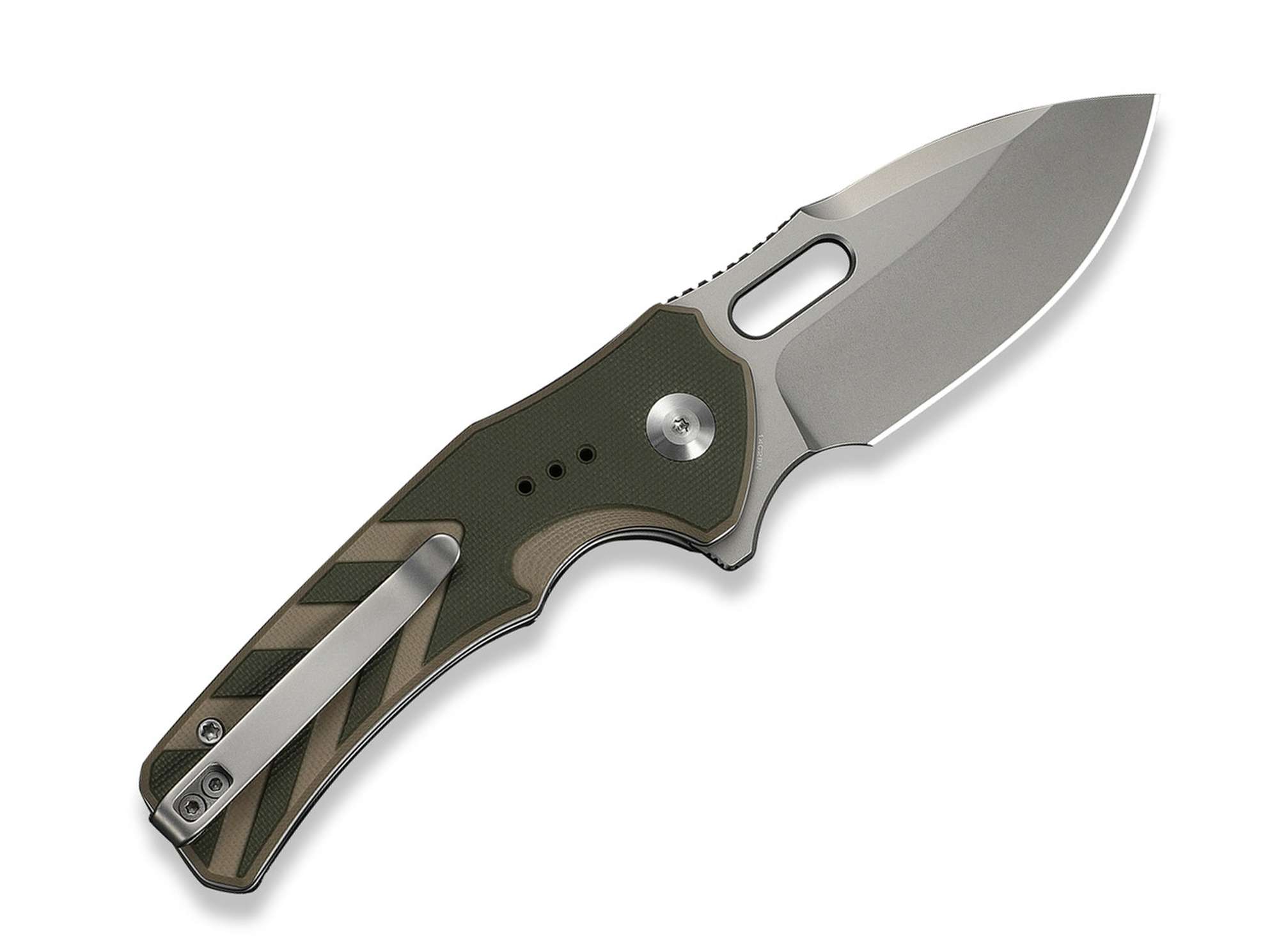 Briceag Vexron Milled Green & Tan G10 Stonewash CIVIVI- Mâner G10, Lamă Stonewash